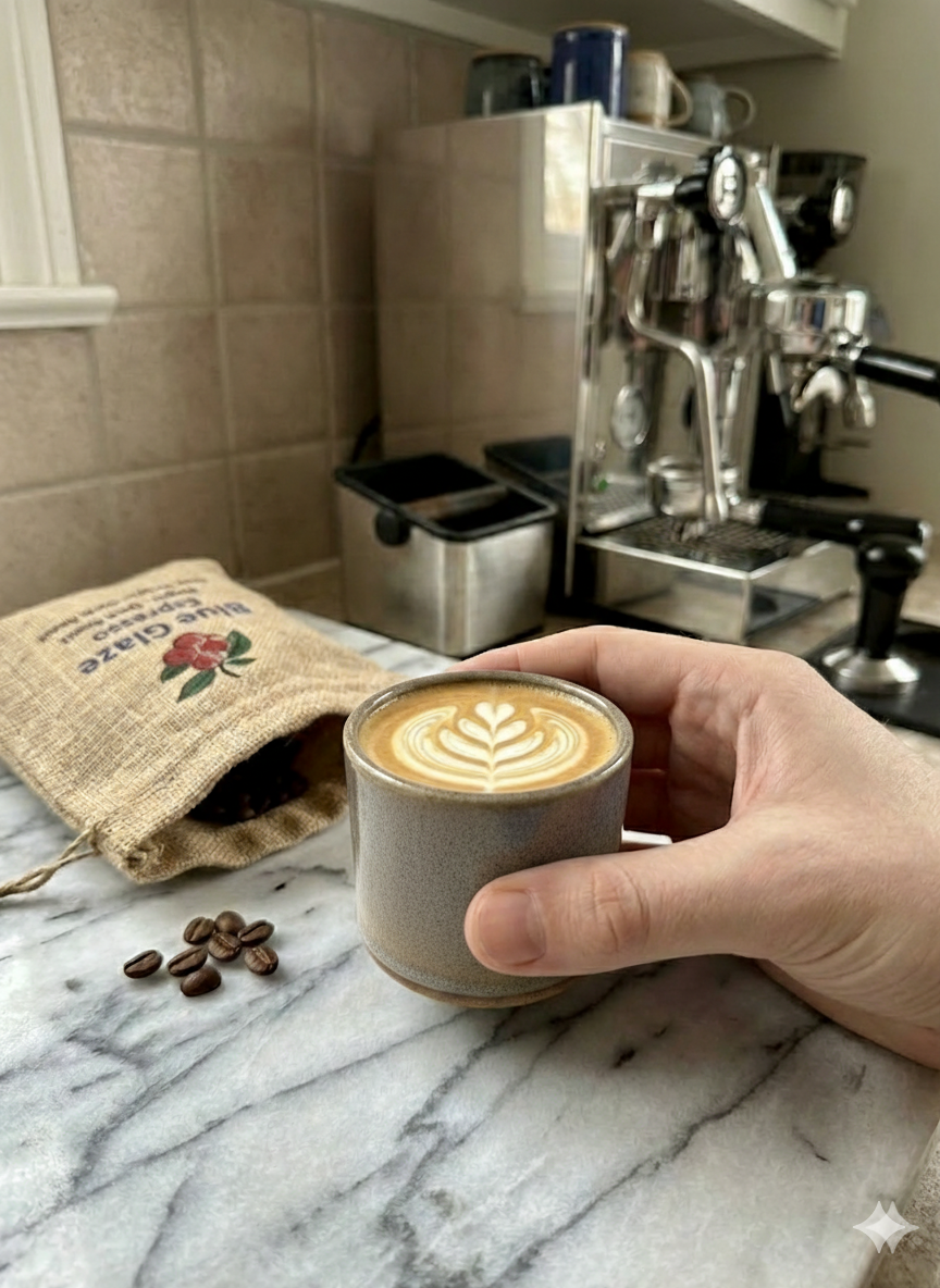 Handmade Ceramic Espresso Cup – Minimalist Stoneware, Perfect for Espresso & Macchiato