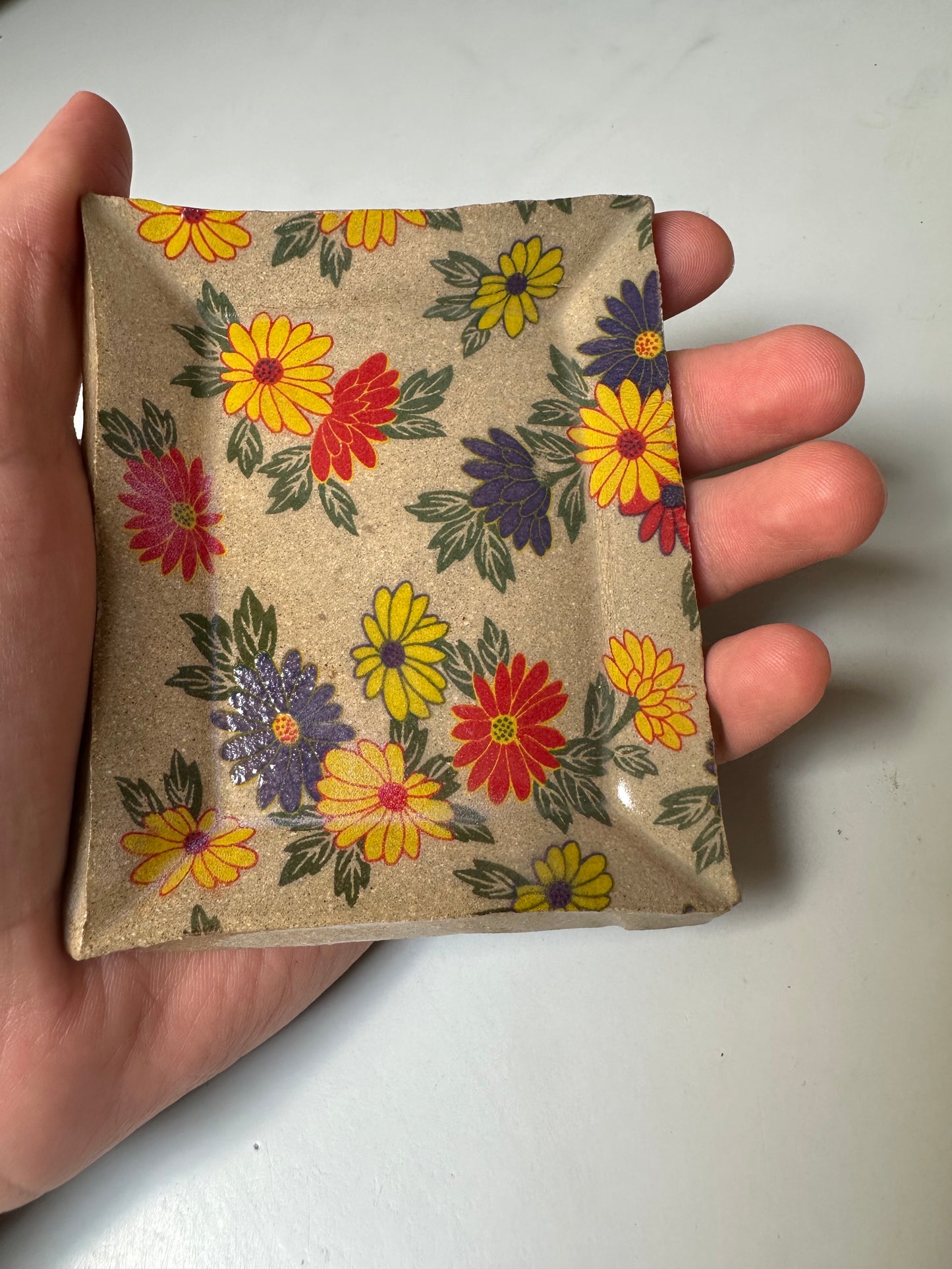 Small Trinket Tray-Flowers