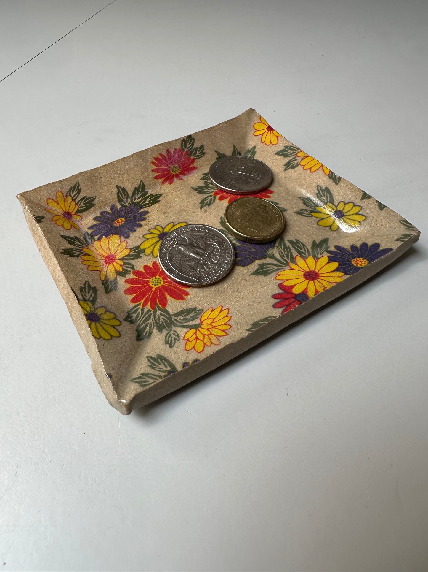 Small Trinket Tray-Flowers